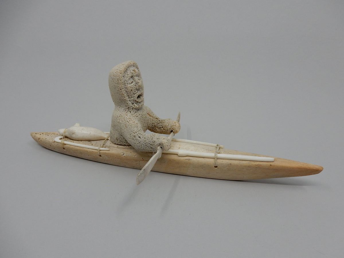 UAlberta Alumni - Q: What material is this sculpture made from? A: Whalebone  You don't have to bone up on Inuit art history to see that this sculpture  is remarkable. It's carved
